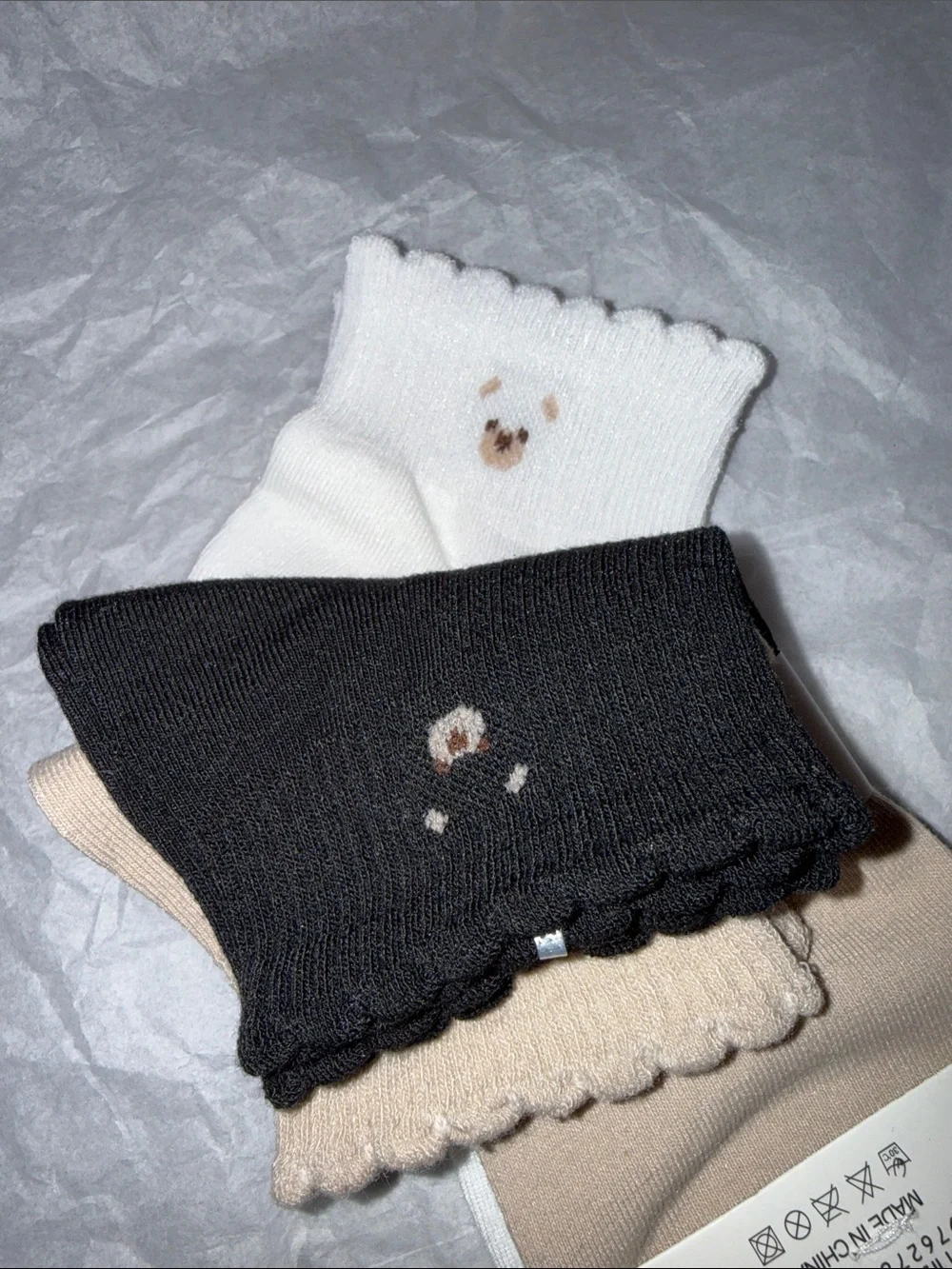 Women's White & Black No-Show Fashion Socks - 3 Pairs